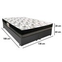 Ver imagem 4 de Cama Box Casal Sintético Bipartido + Colchão Ortobom Iso Dupla Face 60x138x188 Cor:cinza
