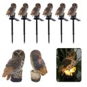 Ver imagem 2 de Coruja Luminaria Solar Luz LED Kit 6 Uni Decoraçao Quintal Jardim Casa Garagem Iluminacao Enfeite Mu