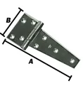 Ver imagem 2 de Kit 6 Dobradiça Leme Portão Zincada 8" Ref. 23408 - Loth