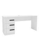 Ver imagem 2 de Mesa para Escritório Lisboa 3 Gavetas Branco - Politorno