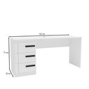 Ver imagem 4 de Mesa para Escritório Lisboa 3 Gavetas Branco - Politorno