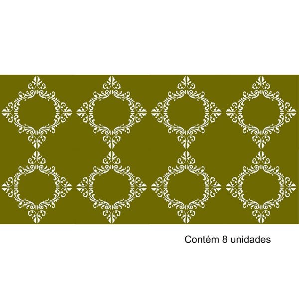 Adesivo Decorativo Azulejo 8 pc 15cm X 15cm Estampado - 4