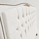 Ver imagem 3 de Cabeceira Greta 195cm Estofada Suede p/ Cama Box Casal King Quarto