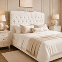 Ver imagem 1 de Cabeceira Greta 195cm Estofada Suede p/ Cama Box Casal King Quarto