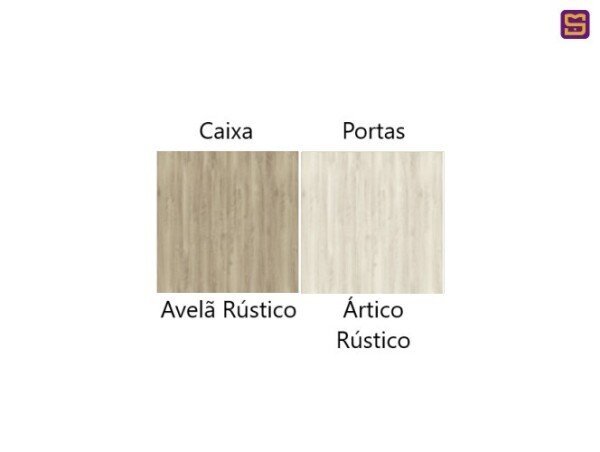 Guarda-Roupa Dormitório Modulado Master Casal 1,58 m Queen Canto - Avelã Rústico e Ártico Rústi - 6