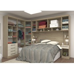 Guarda-Roupa Dormitório Modulado Master Casal 1,58 m Queen Canto - Avelã Rústico e Ártico Rústi - 2