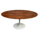 Ver imagem 1 de Mesa Saarinen Oval Pau Ferro 244x137cm - Base Branca