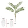 Arvore Palmeira C/print Plastico X6 Folhas Verde 85cm - 2