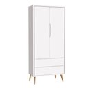 Ver imagem 3 de Quarto de Bebê Theo 2 Portas Branco Acetinado Pés Madeira Natural - Reller