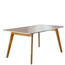 Ver imagem 6 de Conjunto Sala de Jantar 6 Lugares Mesa Slim Cadeiras Veludo Azul Marinho Mel/off-white/azul Marinho