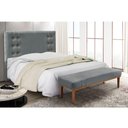 Ver imagem 5 de Cabeceira Cama Box Solteiro 90cm e Recamier Gênova Veludo Cinza S04 - D'Rossi