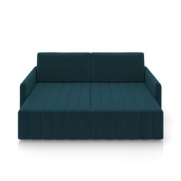 Sofá-cama Decorativo Retrátil Thanos 2 Lugares 192cm Veludo Azul Marinho G45 - Gran Belo - 5