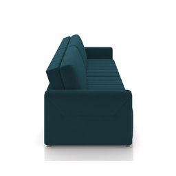 Sofá-cama Decorativo Retrátil Thanos 2 Lugares 192cm Veludo Azul Marinho G45 - Gran Belo - 6