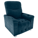 Ver imagem 1 de Poltrona Verona Azul Zero Wall 2 Estágios com Veludo 83cm para Sala e Descanso