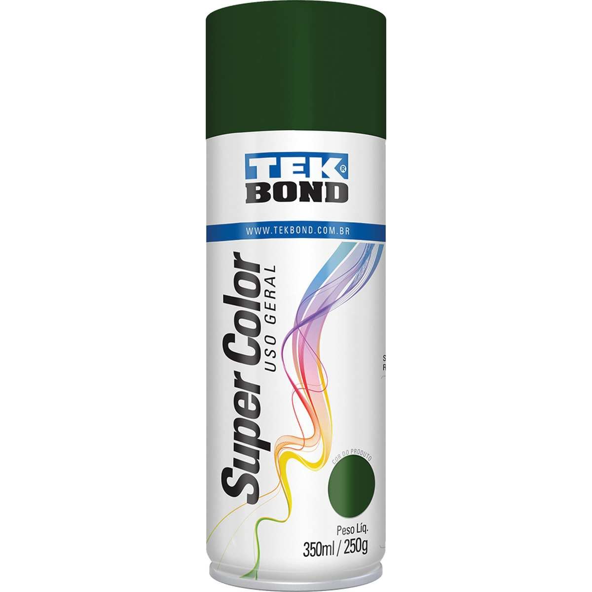 Tinta Spray Uso Geral Verde Escuro 350ml 250g - Tekbond - 1