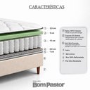 Ver imagem 2 de Colchão King Molas Ensacadas Ibiza + Base 193x203x61 Bom Pastor Bege