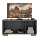 Ver imagem 4 de Rack para Tv até 32 Polegadas com 3 Portas Multimóveis Mp1068 Grafite/natural
