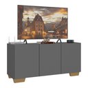 Ver imagem 1 de Rack para Tv até 32 Polegadas com 3 Portas Multimóveis Mp1068 Grafite/natural