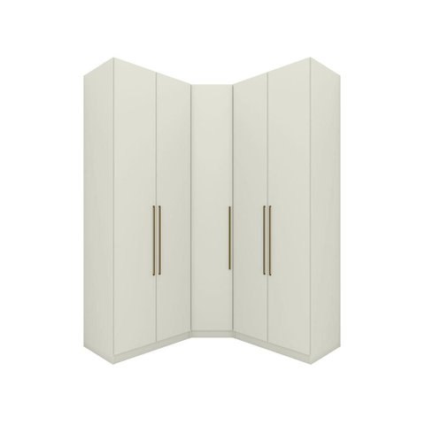 Guarda Roupa Modulado de Canto 5 Portas Areia