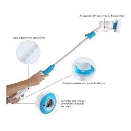 Escova Esfregão de Limpeza 3 em 1 Elétrica Recarregável - 3