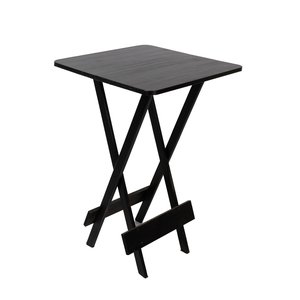 Mesa Bistro Quadrada Pinos Cor Preta