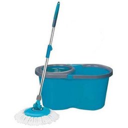 Balde Mop Giratório Refil Microfibra Super Seco Compacto - 1 Balde Mop Giratório Refil Microfibra Super Seco Compacto - 1