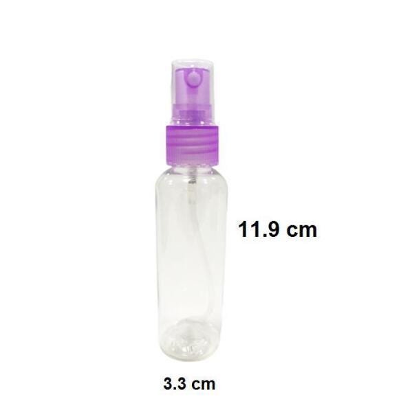 Kit 30 Frascos Pet 60ml Cilíndrico Valvula Spray Roxo - 2