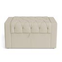 Ver mais imagens de Cabeceira e Calçadeira Báu Solteiro Atena 90cm Capitonê Suede Bege Claro - Desk Design