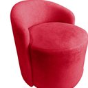 Ver imagem 5 de Kit 2 Poltronas Decorativa Yara Orgânica Suede Vermelho