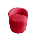 Ver imagem 3 de Kit 2 Poltronas Decorativa Yara Orgânica Suede Vermelho