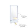 Espelho Inova Hook Retangular 51 x 31cm com 3 Ganchos Branco - 5