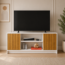 Ver imagem 1 de Rack para TV até 60 Polegadas Estilo Moderno Life - Off/Ripado