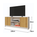 Ver imagem 5 de Rack para TV até 60 Polegadas Estilo Moderno Life - Off/Ripado