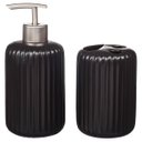 Ver imagem 1 de Kit Banheiro Lavabo P/ Sabonete Líquido Escova Black / 104