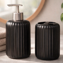Ver imagem 2 de Kit Banheiro Lavabo P/ Sabonete Líquido Escova Black / 104