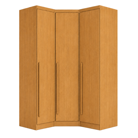 Guarda-Roupa Modulado de Canto Oblíquo 3 Portas 100% MDF Cairo