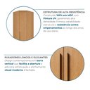 Ver imagem 6 de Guarda-Roupa Modulado de Canto Oblíquo 3 Portas 100% MDF Cairo Marrom/Cinamomo