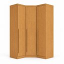 Ver imagem 1 de Guarda-Roupa Modulado de Canto Oblíquo 3 Portas 100% MDF Cairo