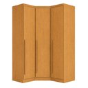 Ver imagem 2 de Guarda-Roupa Modulado de Canto Oblíquo 3 Portas 100% MDF Cairo Marrom/Cinamomo