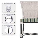 Ver imagem 4 de Kit com 2 Cadeira em Alumínio e Fibra Sintética Turquia Zanutto com Tecido Impermeavel Marmore