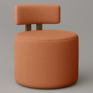 Poltrona Recepção Organica Almyra - Tecido Boucle - Terracota