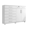 Cômoda 8 Gavetas 2 Portas New Triunfo Benetil Móveis - Branco - 2
