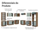 Ver imagem 4 de Armário de Cozinha Completa 566cm Lux Madesa 01 Rustic/cinza