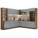 Ver imagem 2 de Armário de Cozinha Completa 566cm Lux Madesa 01 Rustic/cinza