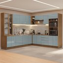 Ver imagem 1 de Armário de Cozinha Completa 566cm Lux Madesa 01 Rustic/cinza