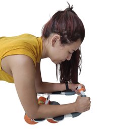 Rolo Abdominal Exercicio Musculaçao Roda Prancha Ombro Braço Fortalecimento Academia Treino Atividad - 4