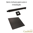 Ver imagem 6 de Chuveiro Ducha para Banheiro 20x20 – Inox Preto - Gourmet