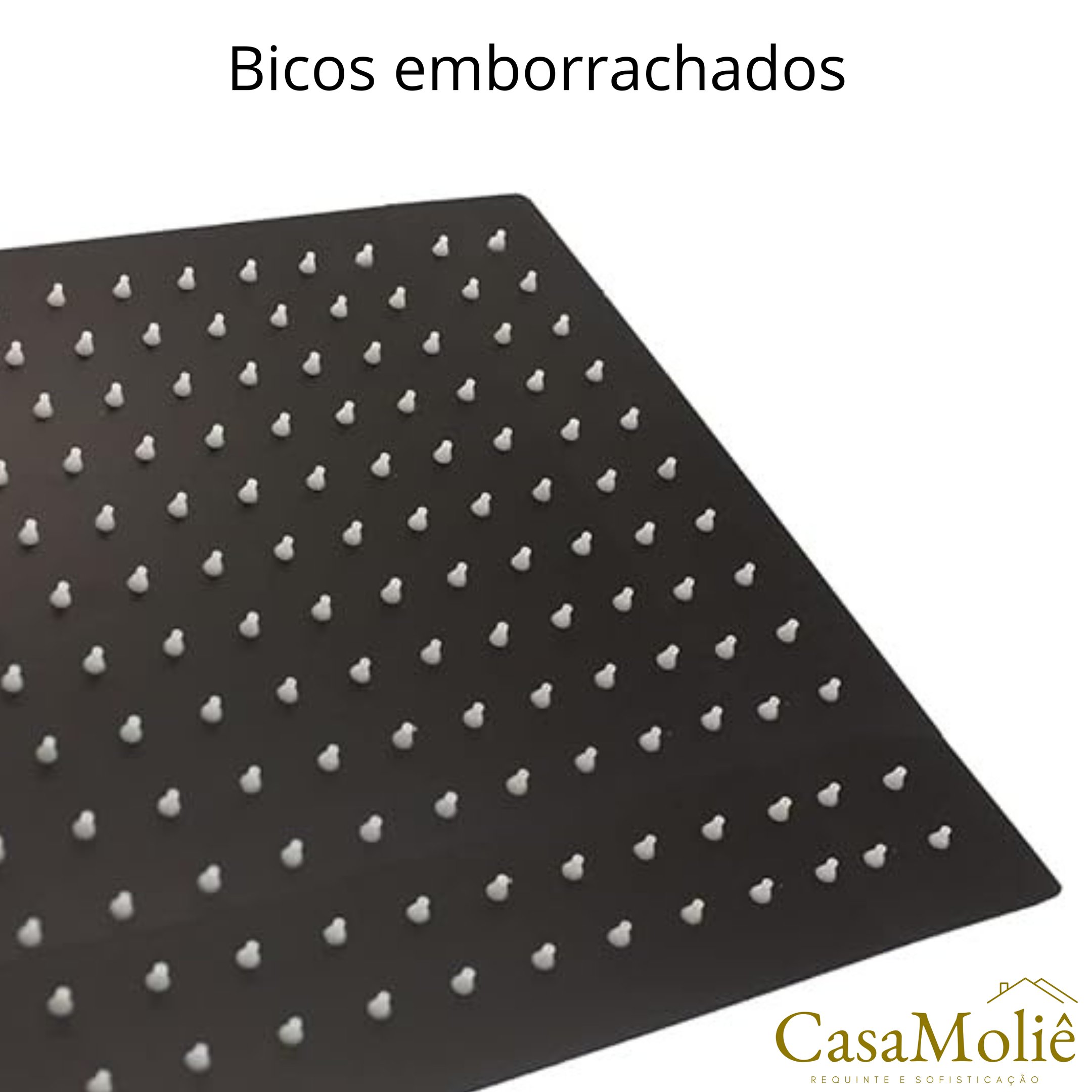 Chuveiro Ducha para Banheiro 20x20 – Inox Preto - Gourmet - 3