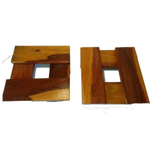 Kit 3 Suporte Vaso Piso De Madeira Quadrado 25x25 - 1
