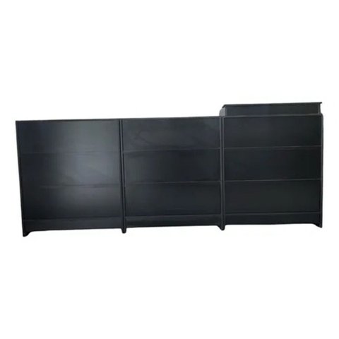 Balcão Caixa + Balcão Recepção 100% Mdf Preto - Suprema Móveis